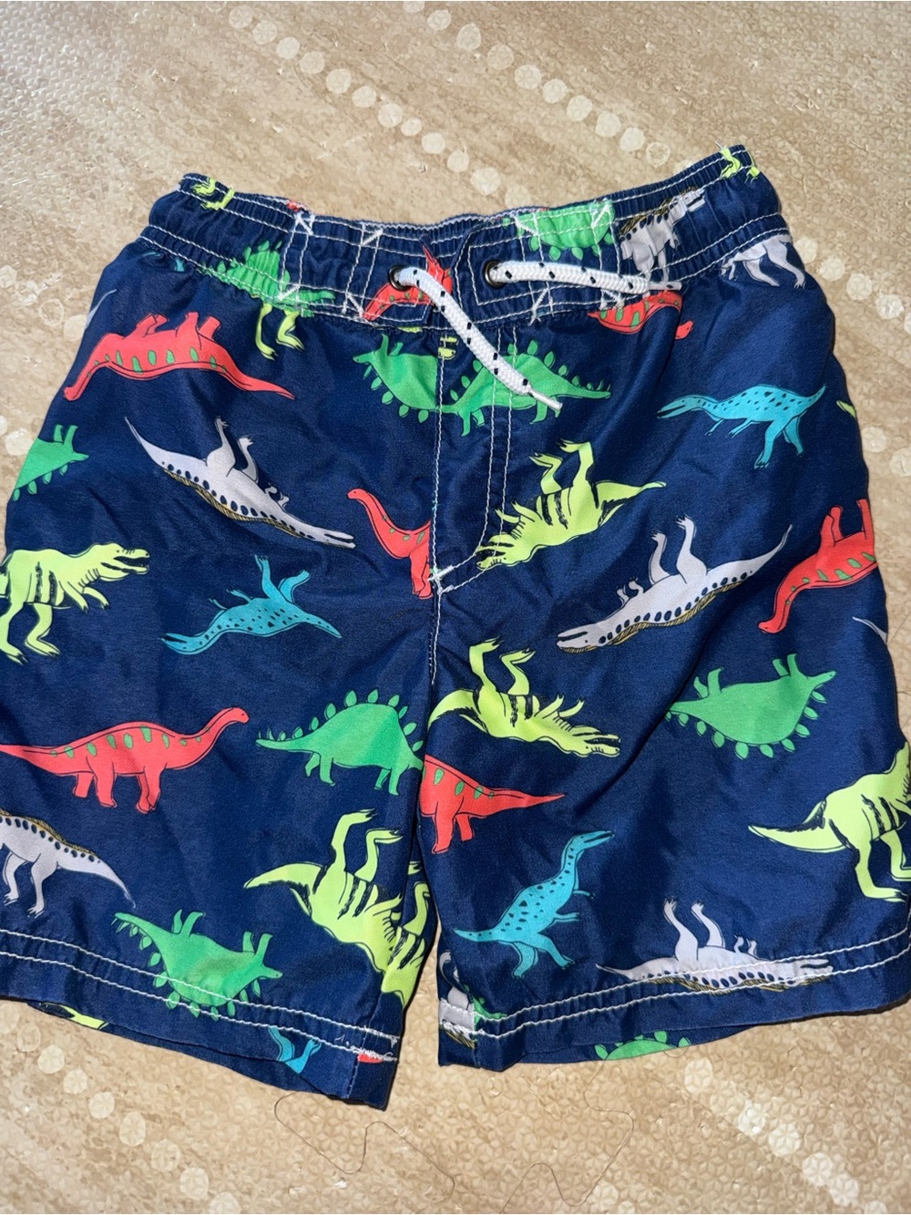 Carter's‎ Navy Swim Shorts with Colorful Dinosaur Print